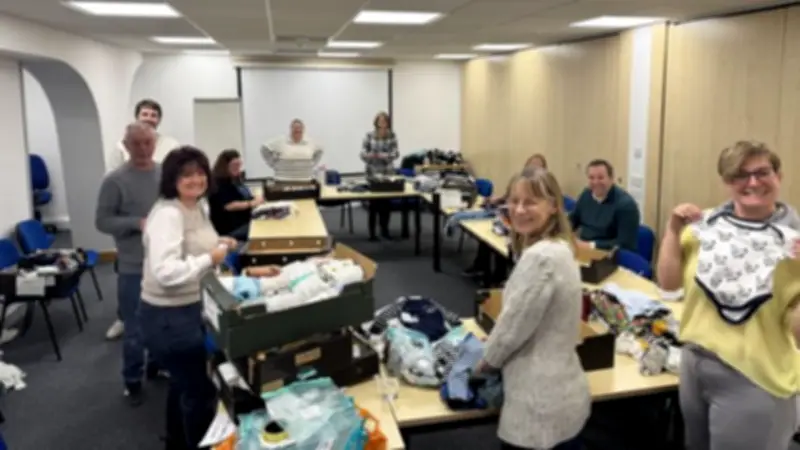 David Wilson Homes staff volunteer at Home-Start West Berkshire Baby Bank in Newbury