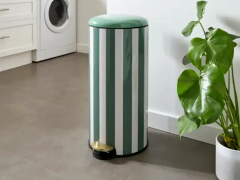 Dunelm Shoppers Delighted by £32 Beatrice Stripe Pedal Bin 'Showpiece'