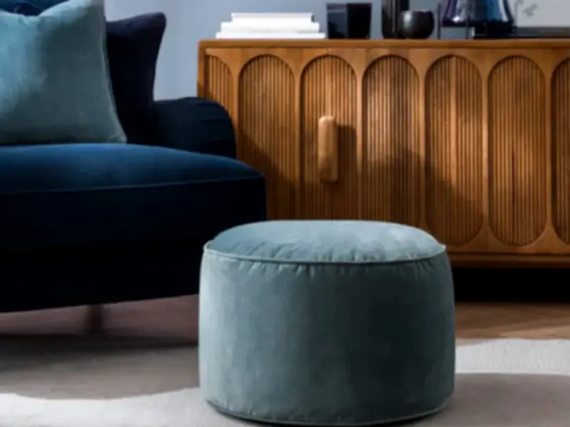 Dunelm's Velvet Pouffe Reduced to £32 in 13 Colours for Home Decor