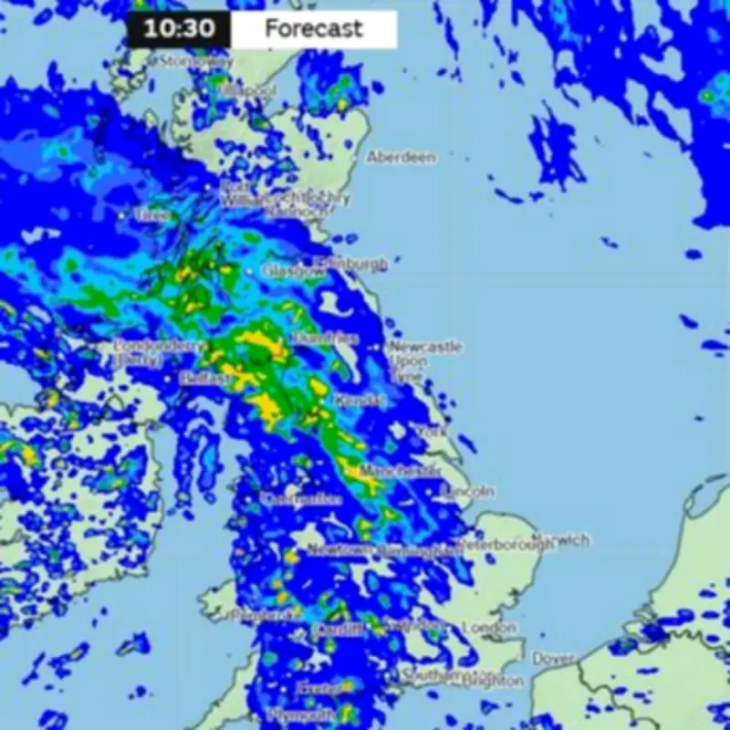 Heavy Rain Set to Hit Birmingham and Eight UK Regions This Wednesday