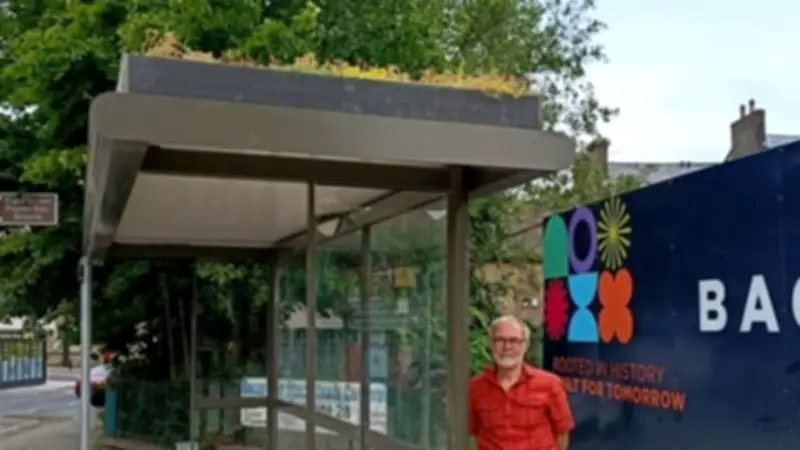 Living Roof Bus Stop Installed in Bacup to Boost Urban Biodiversity