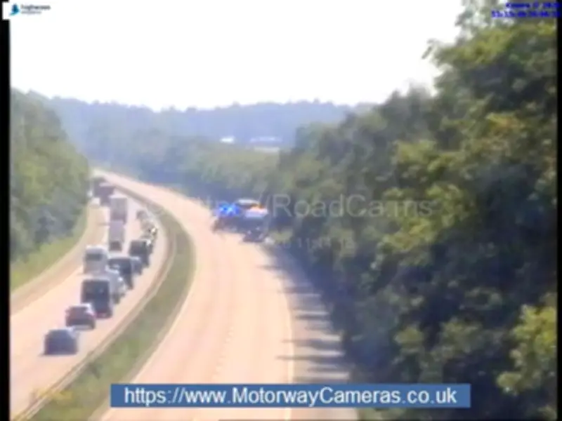 M54 HGV Fire Shuts Motorway Between Wolverhampton and Albrighton Amid Heatwave