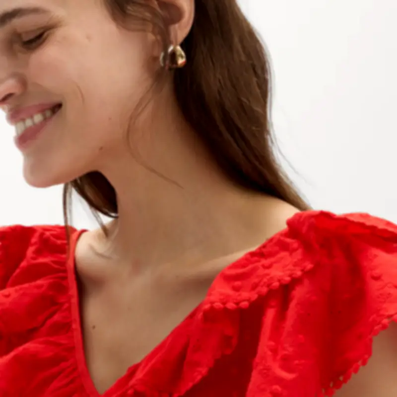 M&S £26 Embroidered Frill Detail Top in Two Colors Is Summer Hit
