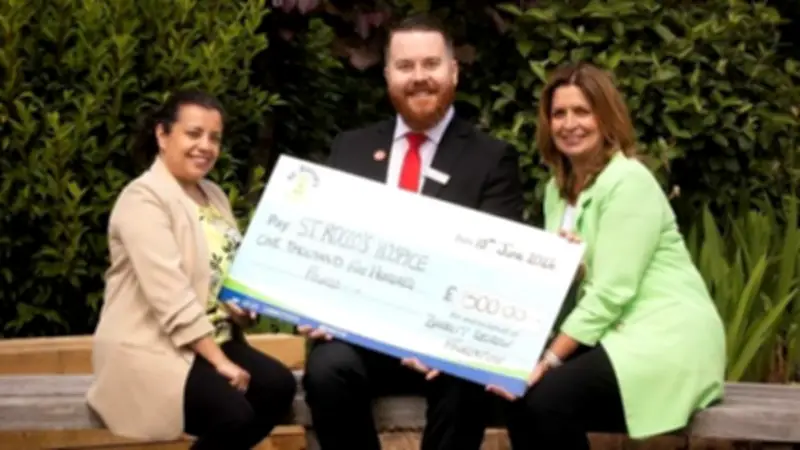 St. Rocco's Hospice Gets £1,500 Boost from Redrow Homebuilder