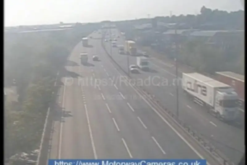 Three Lanes Closed on M6 Northbound After Collision Near Birmingham