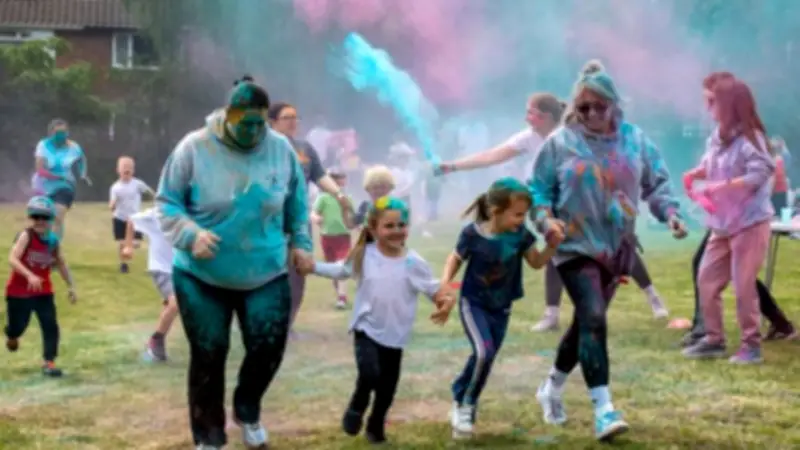 Three Pinxton Schools Raise Over £4,000 in Charity Colour Dash