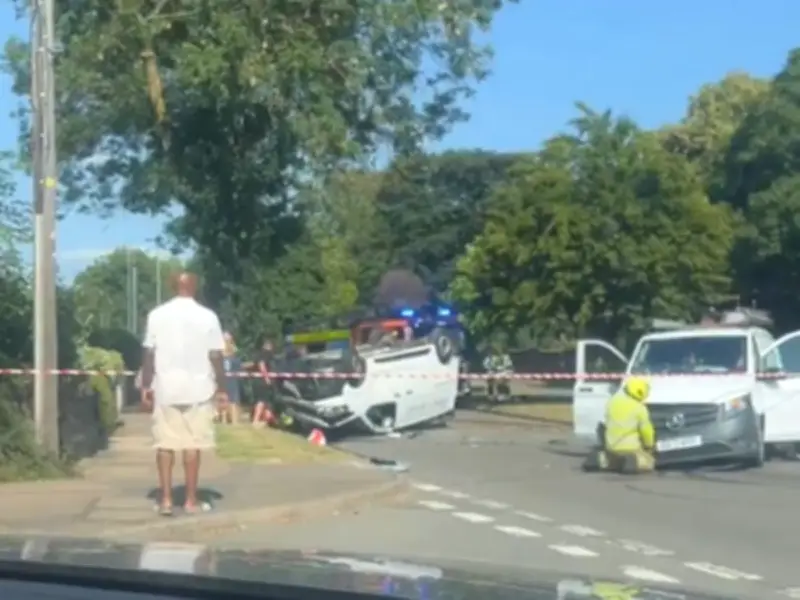 Two Injured as Van Overturns in Two-Car Crash on College Road, Kingstanding