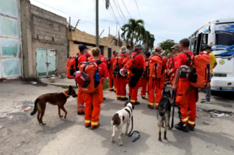 West Midlands Fire Service Dog Helps Search for Venezuela Earthquake Survivors