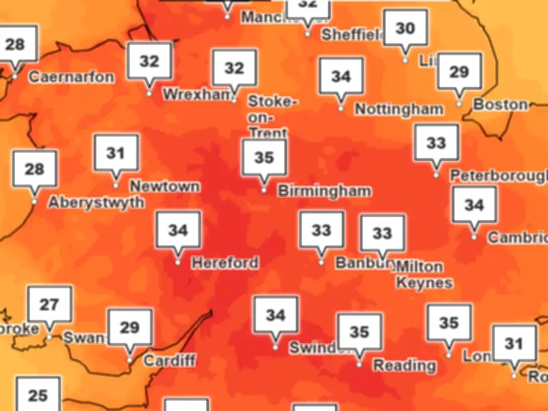 What temperature is too hot to work under UK laws as 38C heatwave arrives