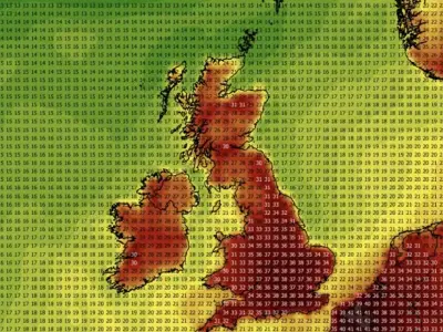 18 UK counties face 41C heatwave in July, WX Charts maps show