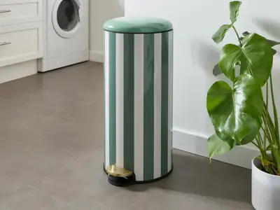 Dunelm Shoppers Delighted by £32 Beatrice Stripe Pedal Bin 'Showpiece'