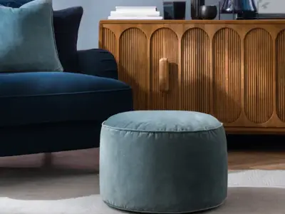 Dunelm's Velvet Pouffe Reduced to £32 in 13 Colours for Home Decor