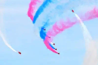 Red Arrows Flight Path Map for Cosford Air Show 2024