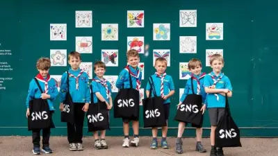 Welwyn Garden City Scouts Create Art for New Bloom Development Hoarding