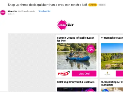 Wowcher apologises for 'unacceptable' email mocking crocodile attack on toddler