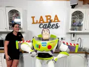 Walsall mum spends 75 hours baking life-size Buzz Lightyear cake with retractable wings