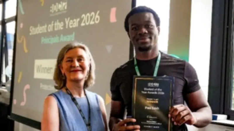 Barking and Dagenham College Student of the Year Awarded to Paul Edeh
