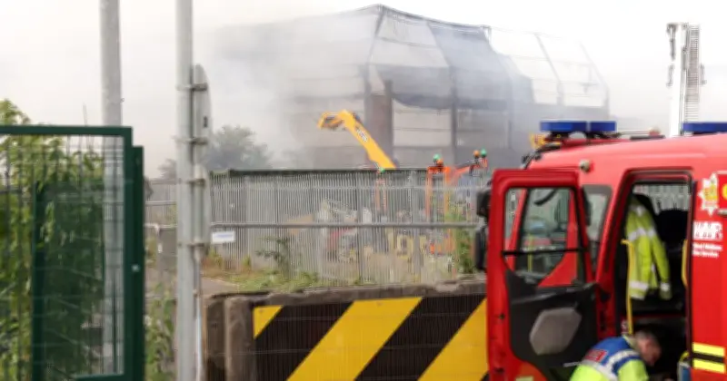 Firefighters Tackle Huge Blaze at Wolverhampton Skip Firm with 1,000 Tonnes of Recycling Alight