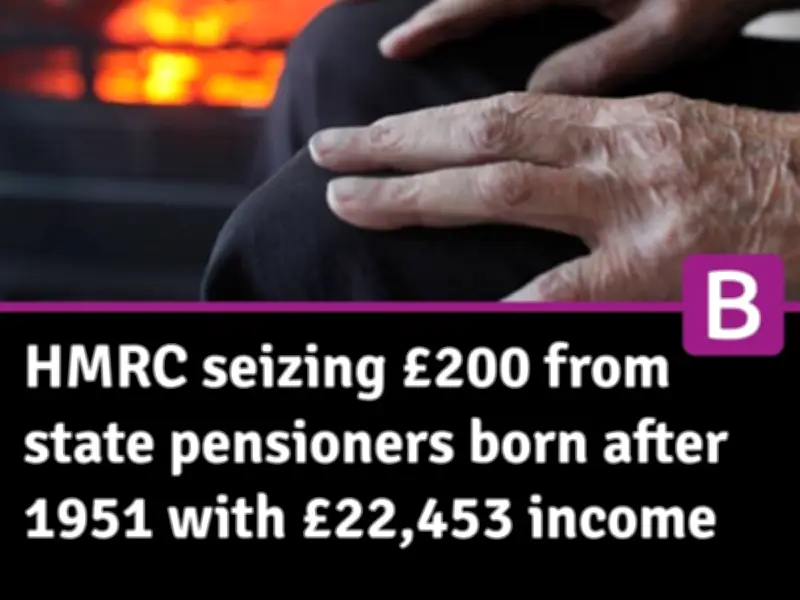 HMRC to Claw Back £200 from State Pensioners Born After 1951 with £22,453 Income
