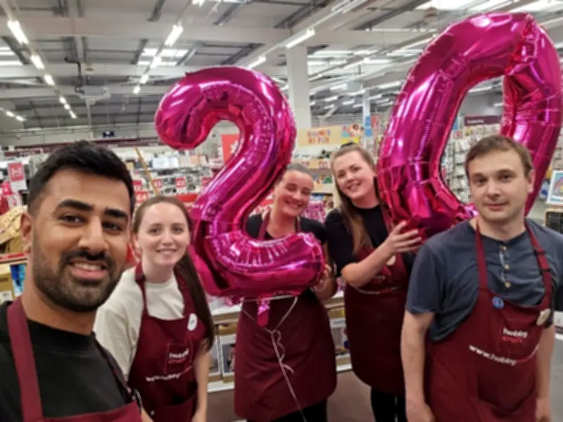 Hobbycraft at Webbs of Wychbold gives free goody bags for 20th birthday