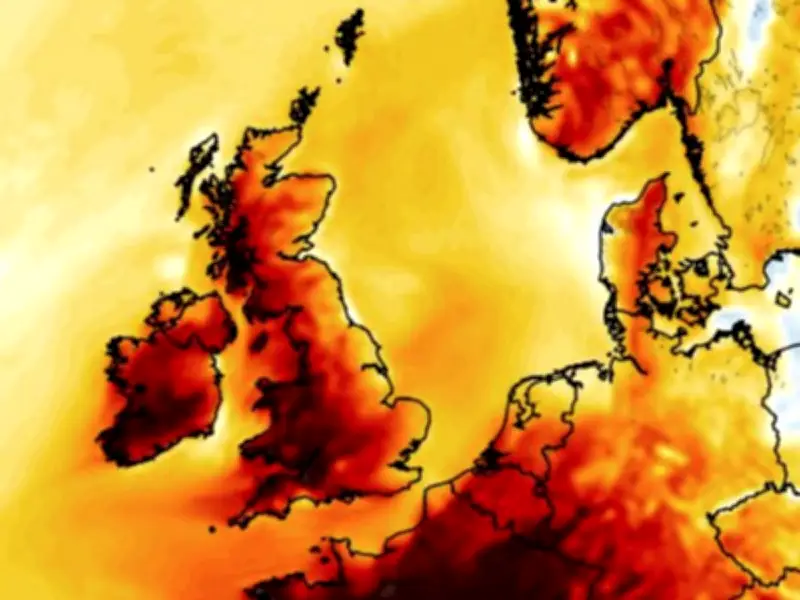 UK Weather Maps Show When Temperatures Will Hit 34C This Week