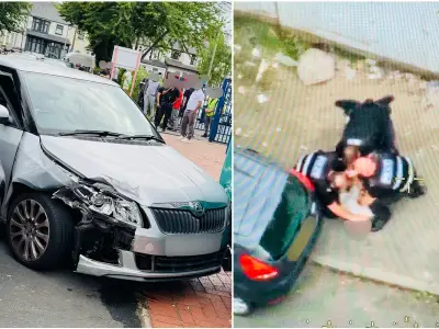 Nurse car-jacked outside hospital, threatened with needle, struck by vehicle